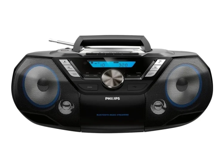 Philips AZB798T/12 przenośny system stereo Analogowe i cyfrowe 12 W DAB, DAB+, FM Czarny Odtwarzacz mp3