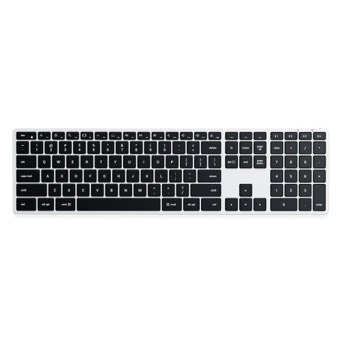 Satechi Slim X3 - klawiatura z układem numerycznym Bluetooth do czterech urządzeń USB-C US International (silver)