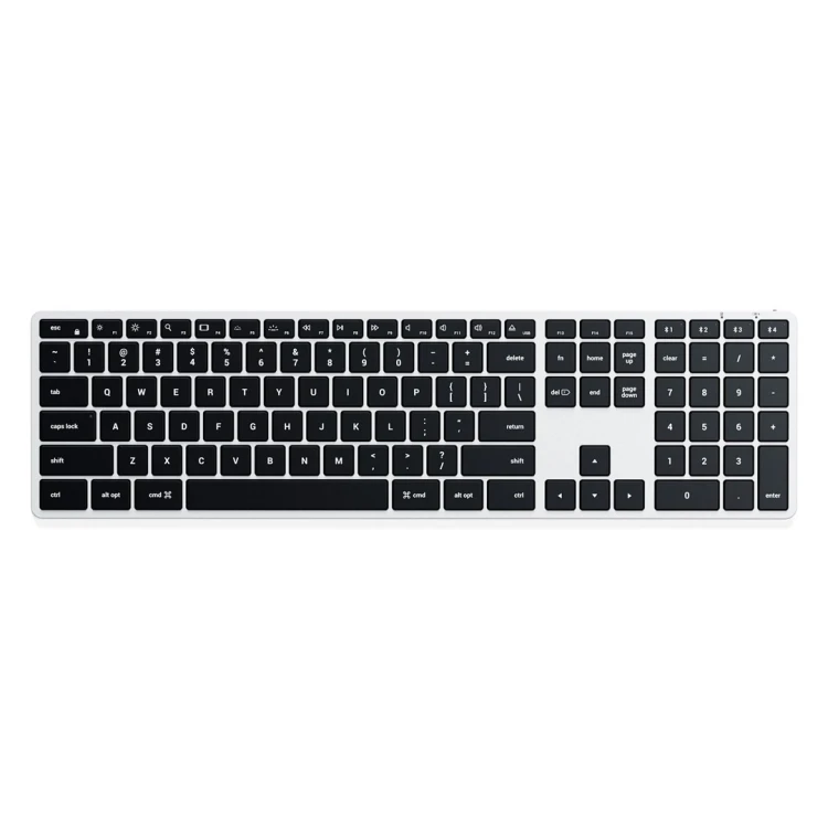 Satechi Slim X3 - klawiatura z układem numerycznym Bluetooth do czterech urządzeń USB-C US International (silver)
