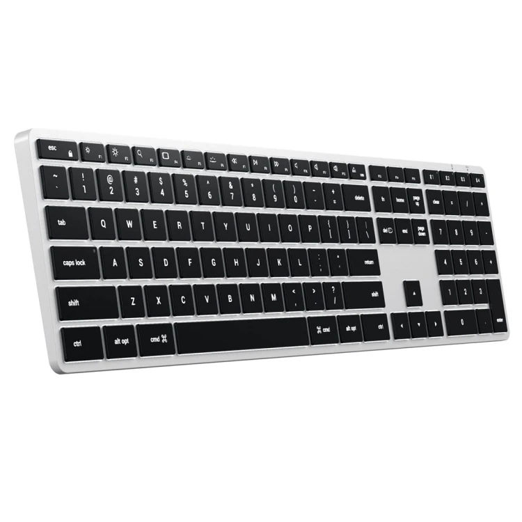 Satechi Slim X3 - klawiatura z układem numerycznym Bluetooth do czterech urządzeń USB-C US International (silver)