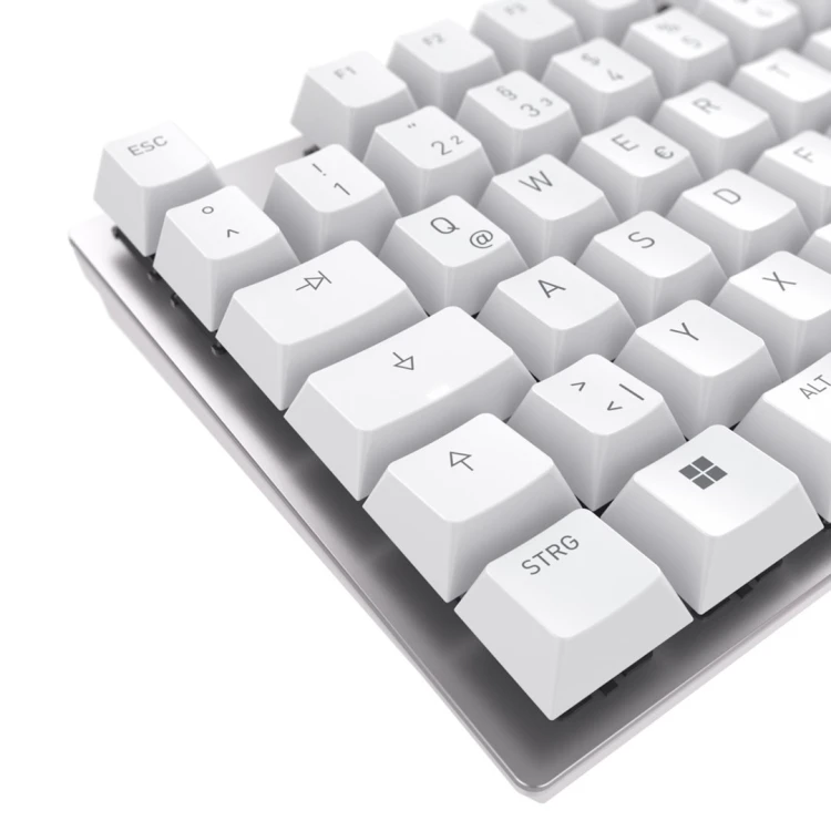 CHERRY KC 200 MX klawiatura Uniwersalne USB QWERTZ Niemiecki Srebrny, Biały