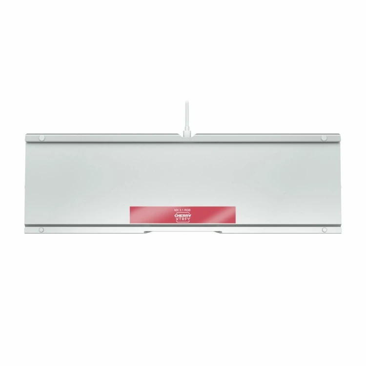 Klawiatura CHERRY XTRFY MX 3.1 - Pełny rozmiar - Podświetlenie - USB-C - QWERTZ - Niemiecki - Przełącznik kluczykowy: CHERRY MX2A Brązowy - biały