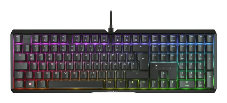 Klawiatura do gier Cherry Xtrfy MX 3.1, port USB, przełącznik kluczykowy Cherry MX2A BROWN, układ DE, aluminiowa obudowa