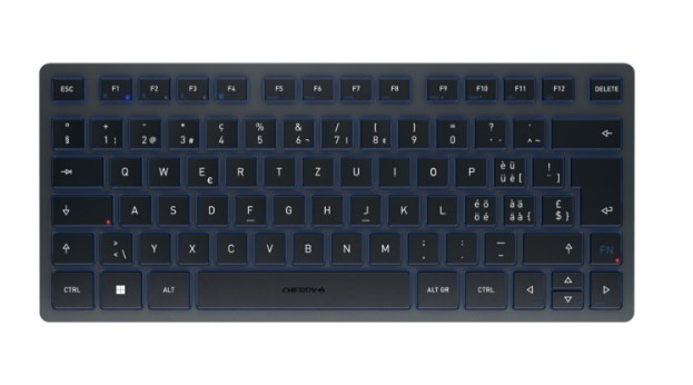 CHERRY TAS KW 7100 MINI BT Bezprzewodowy układ CH-Slate Niebieski