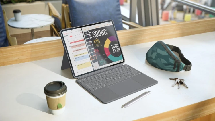 Logitech Combo Touch do iPada Air 13" M2 - Klawiatura - QWERTZ