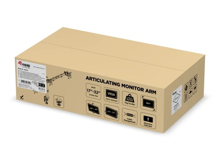 Equip 650158 uchwyt / stojak do monitorów 81,3 cm (32") Biurko Czarny