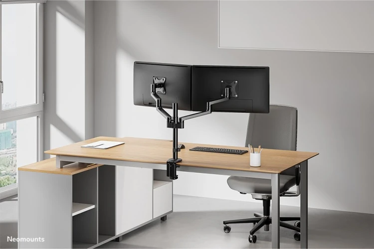 Neomounts DS60-425BL2 uchwyt / stojak do monitorów 68,6 cm (27") Biurko Czarny