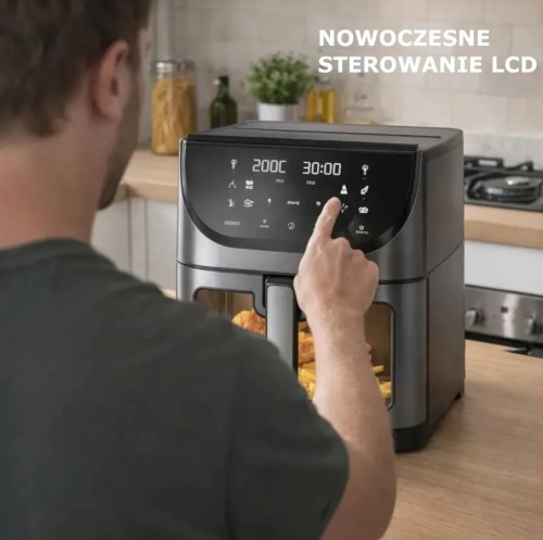 Extralink AIR FRYER FRYTKOWNICA BEZTLUSZCZOWA 8L 1800W 200 STOPNI