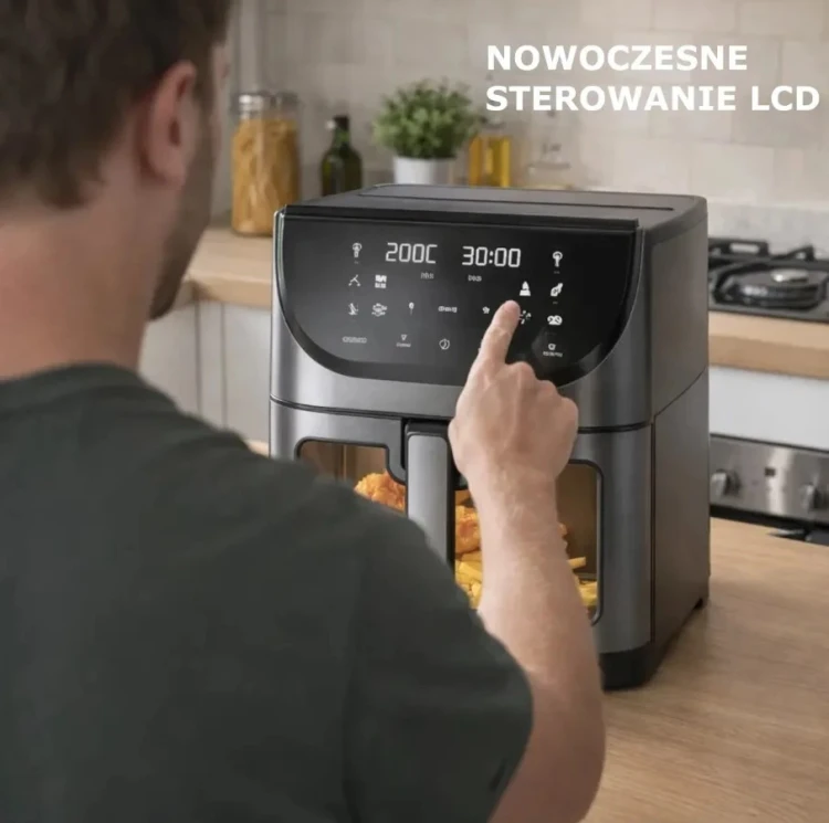Extralink AIR FRYER FRYTKOWNICA BEZTLUSZCZOWA 8L 1800W 200 STOPNI