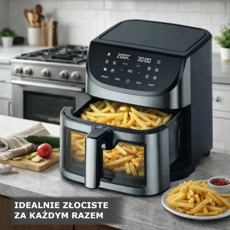 Extralink AIR FRYER FRYTKOWNICA BEZTLUSZCZOWA 8L 1800W 200 STOPNI