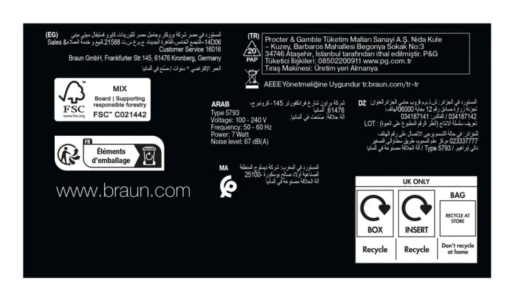 Braun Series 9 Pro+ 9625s Golarka foliowa Przycinarka Grafitowy