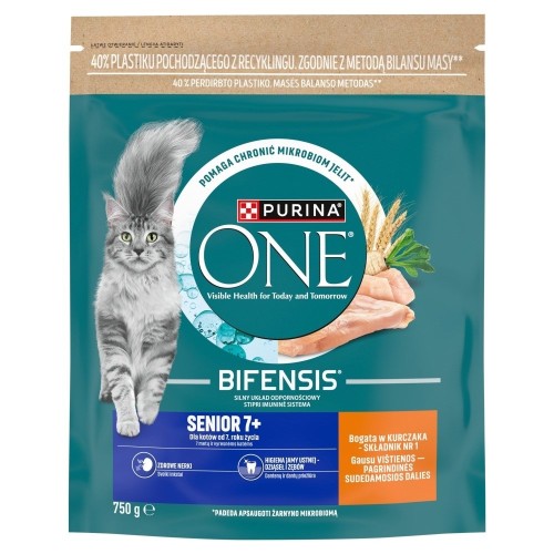 Purina ONE 7+ Bogata w Kurczaka i Pełne Ziarna 750g