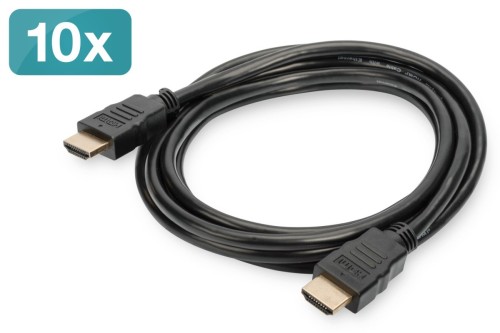 Digitus Kabel połączeniowy HDMI High Speed z Ethernetem, 10-pak