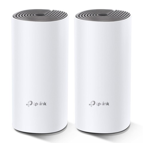 TP-Link Deco E4 (2-pack) Dual-band (2.4 GHz/5 GHz) Wi-Fi 5 (802.11ac) Biały, Szary Wewnętrzny