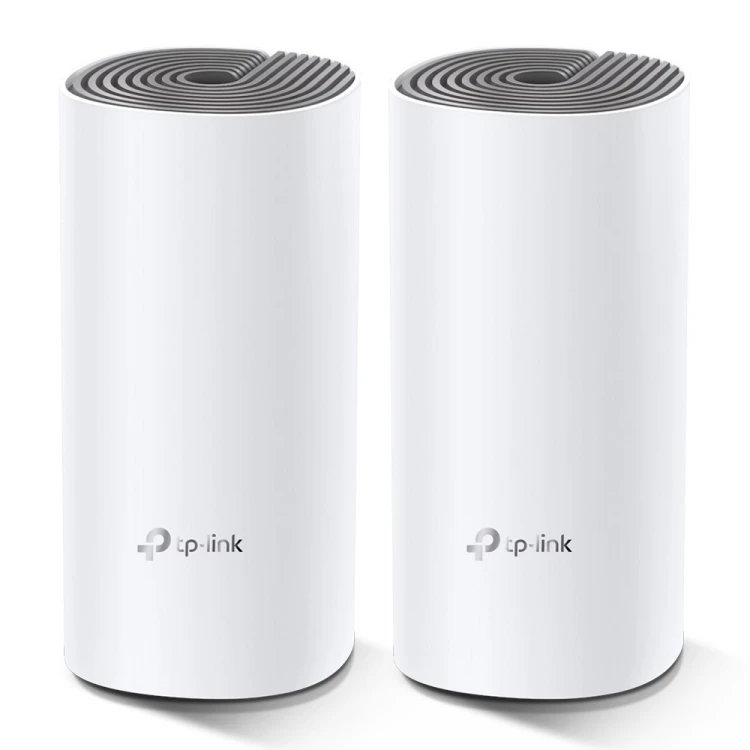 TP-Link Deco E4 (2-pack) Dual-band (2.4 GHz/5 GHz) Wi-Fi 5 (802.11ac) Biały, Szary Wewnętrzny