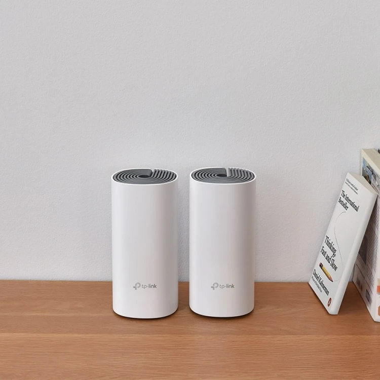 TP-Link Deco E4 (2-pack) Dual-band (2.4 GHz/5 GHz) Wi-Fi 5 (802.11ac) Biały, Szary Wewnętrzny