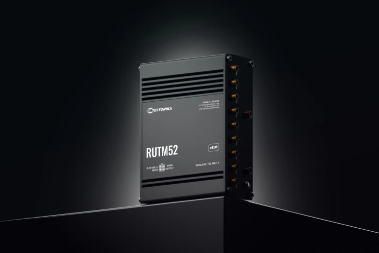 Teltonika RUTM5210B000 router bezprzewodowy Gigabit Ethernet Dual-band (2.4 GHz/5 GHz) 5G Czarny