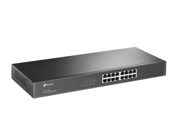 TP-Link TL-SG1016 przełącznik sieciowy Nie zarządzany Gigabit Ethernet (10/100/1000) 1U Czarny