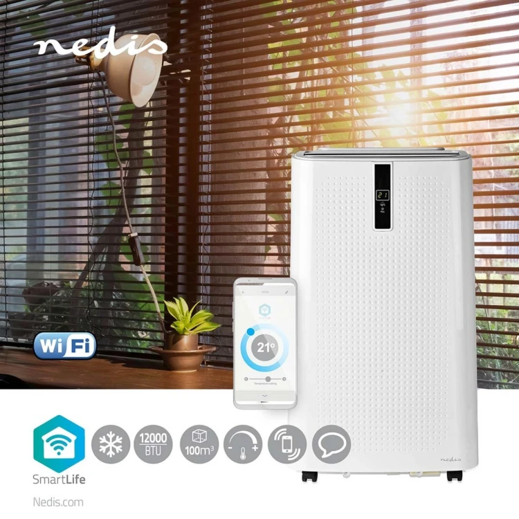 Nedis WIFIACMB1WT12 klimatyzator przenośny 62 dB Biały