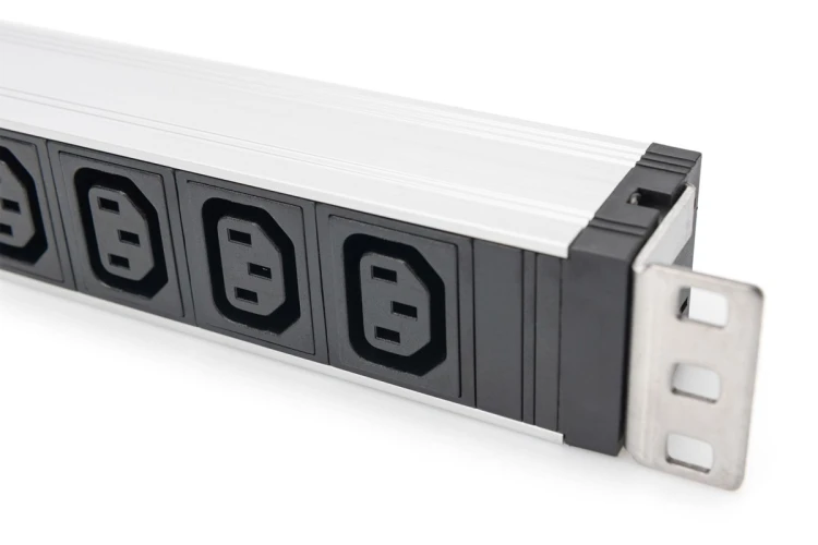 Digitus Listwa zasilająca z profilem aluminiowym, 9 gniazd, wejście IEC C14