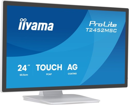 iiyama T2452MSC-W2AG monitor komputerowy 61 cm (24") 1920 x 1080 px Full HD LED Ekran dotykowy Biały