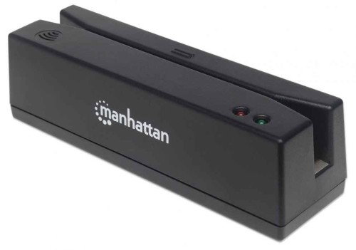 MANHATTAN Magnetkartenleser USB drei Spuren Leser   schwarz