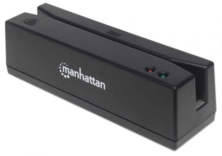 MANHATTAN Magnetkartenleser USB drei Spuren Leser   schwarz