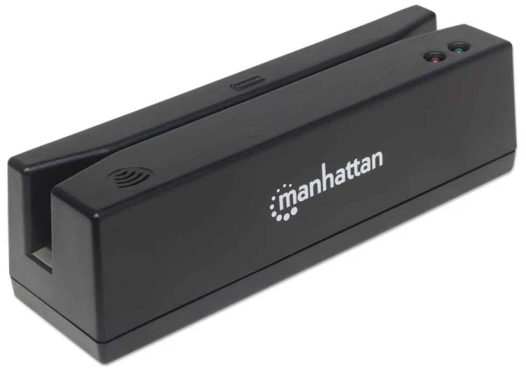 MANHATTAN Magnetkartenleser USB drei Spuren Leser   schwarz