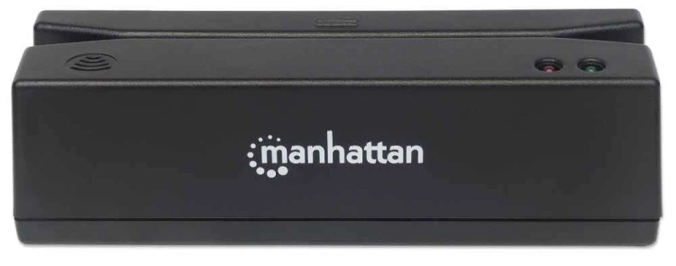 MANHATTAN Magnetkartenleser USB drei Spuren Leser   schwarz
