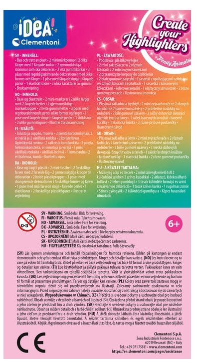 Zestaw Clementoni - Mini fabryka markerów: Magiczne zwierzęta