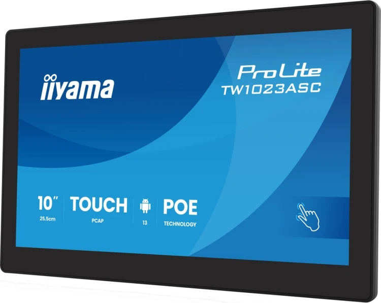 iiyama TW1023ASC-B3P signage display Kiosk 25,6 cm (10.1") Wi-Fi 385 cd/m2 WXGA Czarny Ekran dotykowy Procesor wbudowany Android 24/7