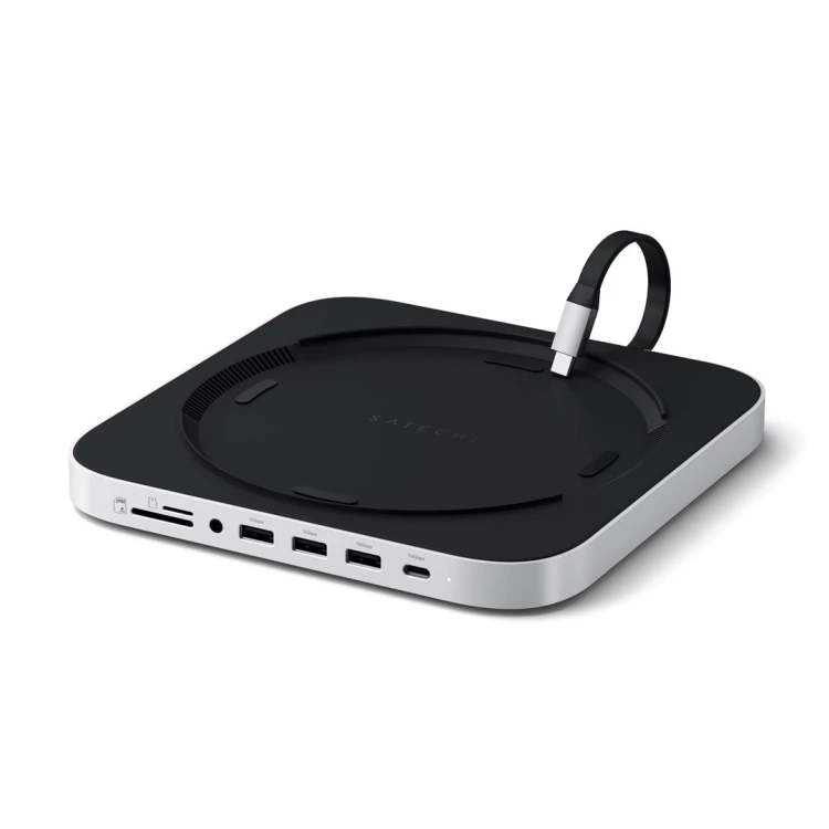 Satechi Stand & Hub - podstawka i hub do Mac Mini/Studio (USB-C 3.2, USB-A 3.2, 2x USB-A 3.0, 3,5mm jack, port micro/SD, NVMe/M.2 SATA SSD)