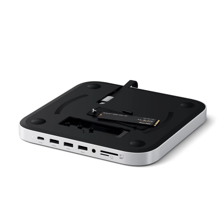 Satechi Stand & Hub - podstawka i hub do Mac Mini/Studio (USB-C 3.2, USB-A 3.2, 2x USB-A 3.0, 3,5mm jack, port micro/SD, NVMe/M.2 SATA SSD)