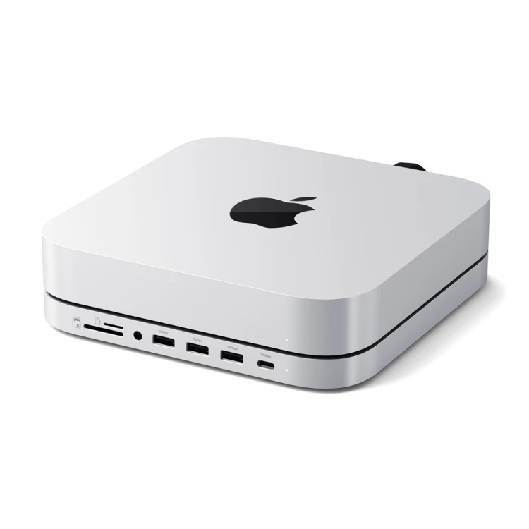 Satechi Stand & Hub - podstawka i hub do Mac Mini/Studio (USB-C 3.2, USB-A 3.2, 2x USB-A 3.0, 3,5mm jack, port micro/SD, NVMe/M.2 SATA SSD)
