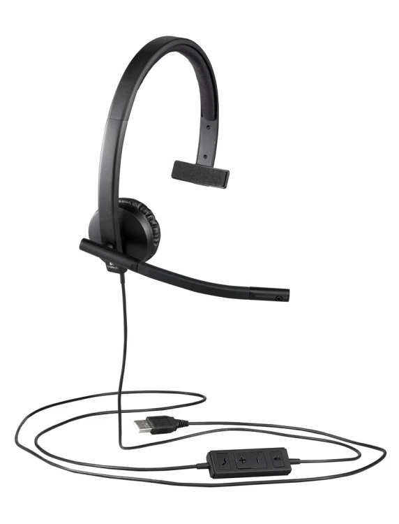 Słuchawki Logitech H570e USB Typu-A Czarne