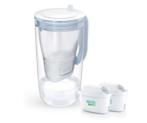 Dzbanek filtrujący Brita Glass+2 wkłady MaxtraPro PP (niebieski; 2,5l)