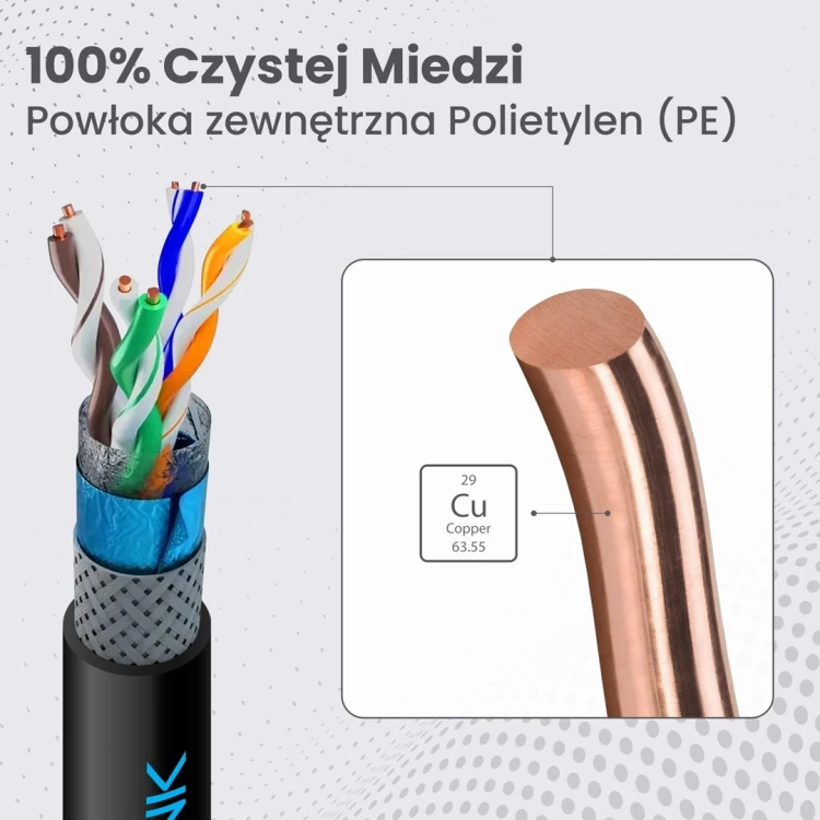 Extralink Kabel sieciowy skrętka CAT5E SFTP (SF/UTP) V2 Zewnętrzny 305M