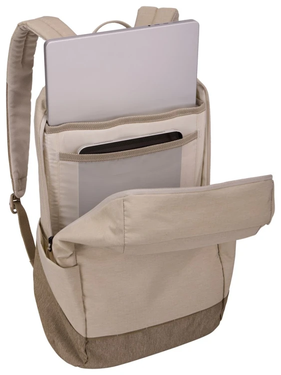 Thule | Lithos | Plecak 20L | Pasuje do rozmiaru 16" | Plecak na laptopa | Pelikan Szary/Wyblakły Khaki