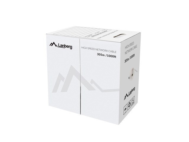 Kabel sieciowy Lanberg LCU5-12CU-0305-S Szary 305 m Cat5e U/UTP (UTP)