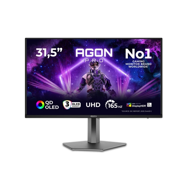 Wyświetlacz OLED AOC AG326UD 32" 165Hz, 3840x2160, 250cd/m2, 2 HDMI