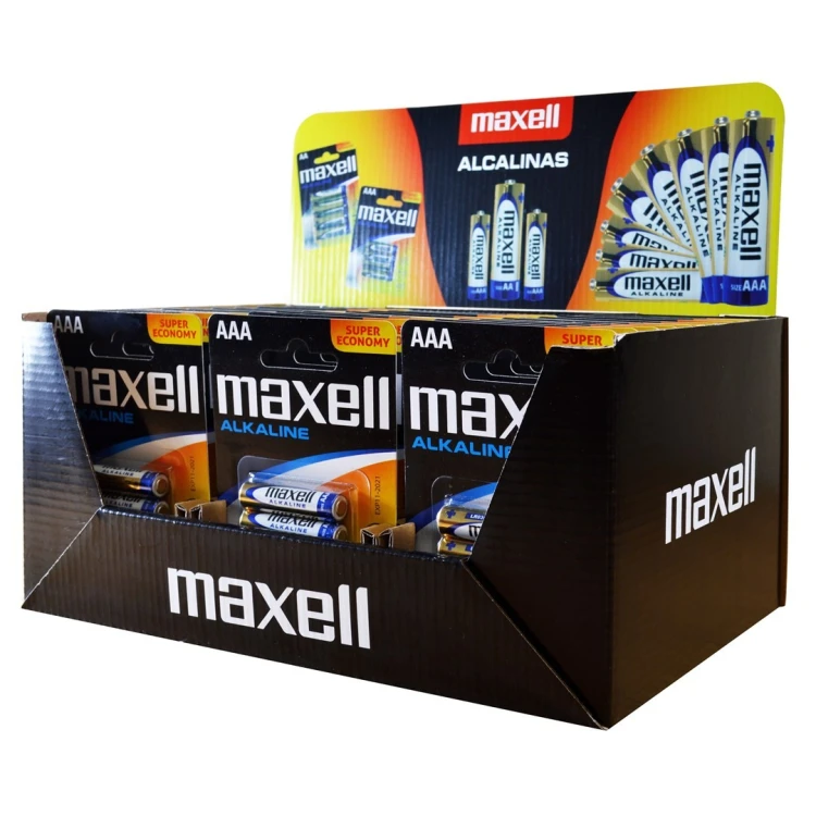 MAXELL ALKALINE LR03 AAA 4PK DISPLAY (30 op. blistrów/120szt baterii)