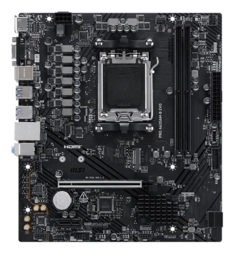 MSI PRO A620AM-B EVO płyta główna AMD A620A Gniazdo AM5 ATX
