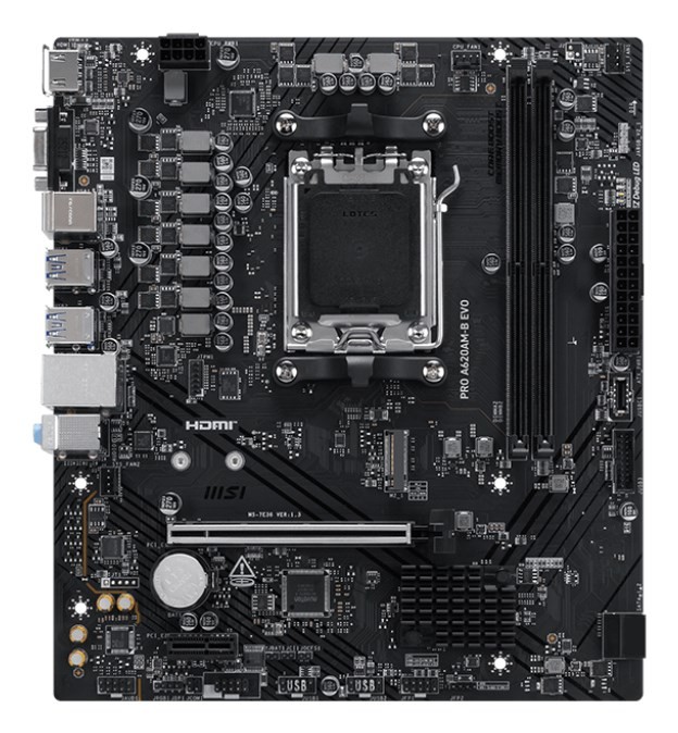 MSI PRO A620AM-B EVO płyta główna AMD A620A Gniazdo AM5 ATX