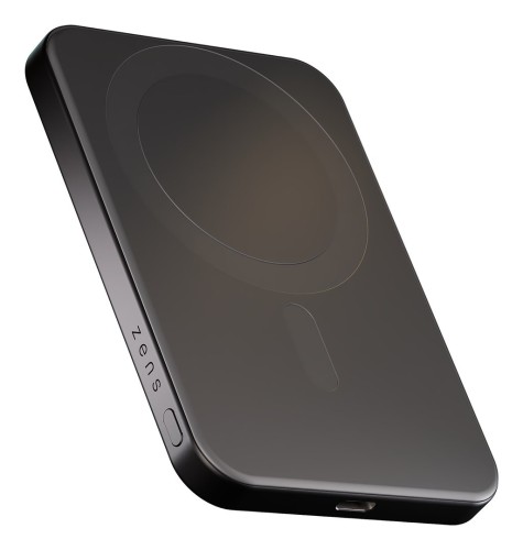 ZENS Slim Qi2 Aluminium Powerbank - magnetyczny powerbank 5000 mAh kompatybilny z MagSafe i Qi2 (black)