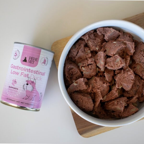 Paka Zwierzaka Pepe Vet Karma mokra Gastrointestinal Low Fat Duck 400g