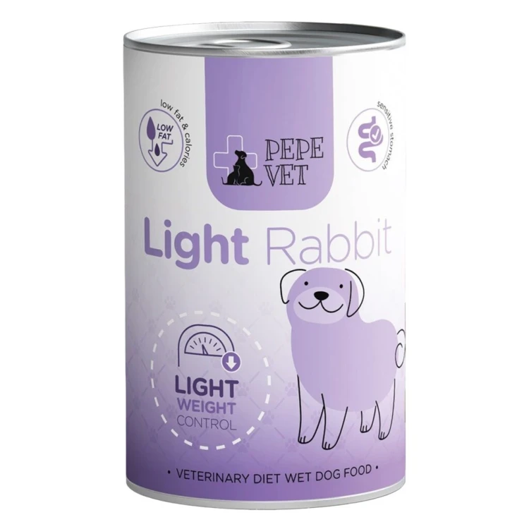 Paka Zwierzaka Pepe Vet Karma mokra Light Rabbit 400g