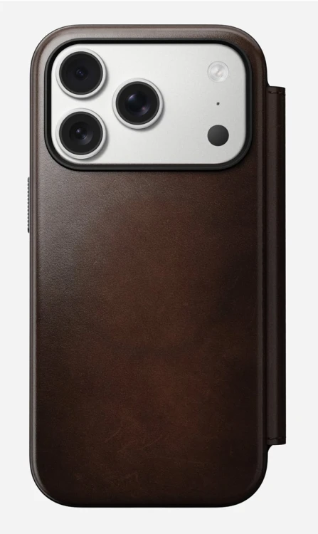 Nomad Modern Leather Folio pokrowiec na telefon komórkowy 16 cm (6.3") Brązowy