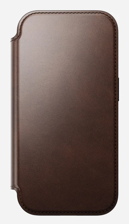 Nomad Modern Leather Folio pokrowiec na telefon komórkowy 16 cm (6.3") Brązowy