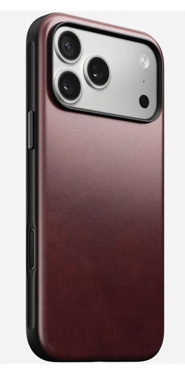 Nomad Modern Leather Case pokrowiec na telefon komórkowy 17,5 cm (6.9") Bordowy