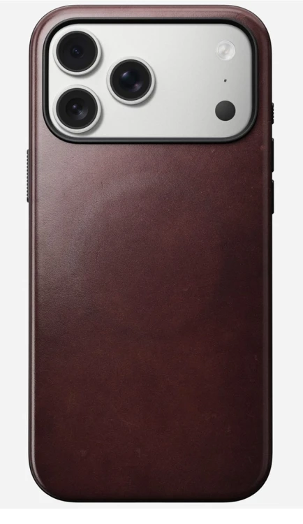 Nomad Modern Leather Case pokrowiec na telefon komórkowy 17,5 cm (6.9") Bordowy